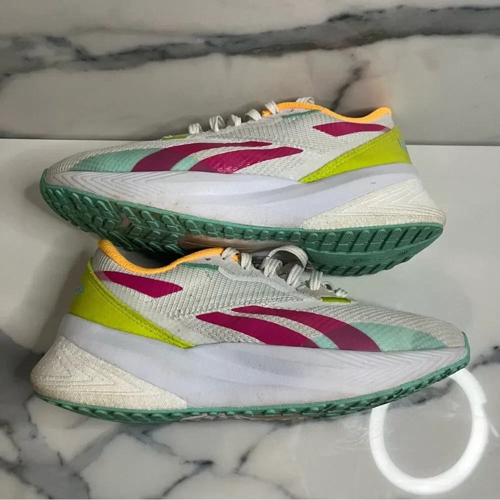 Reebok Women's White Mint Acid Yellow Floatride Energy Daily Shoes Sz 6 Athlete
